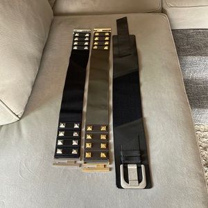 Lot of 3 wide waist belts by Bebe.